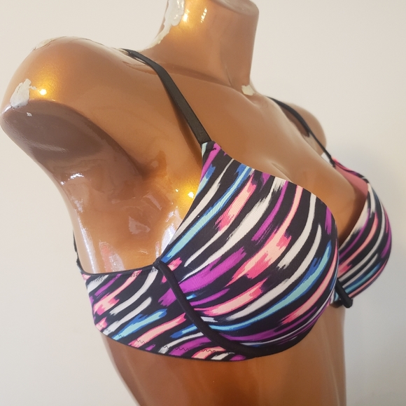 Victoria's Secret Pink multi striped bra 32C - Picture 7 of 7